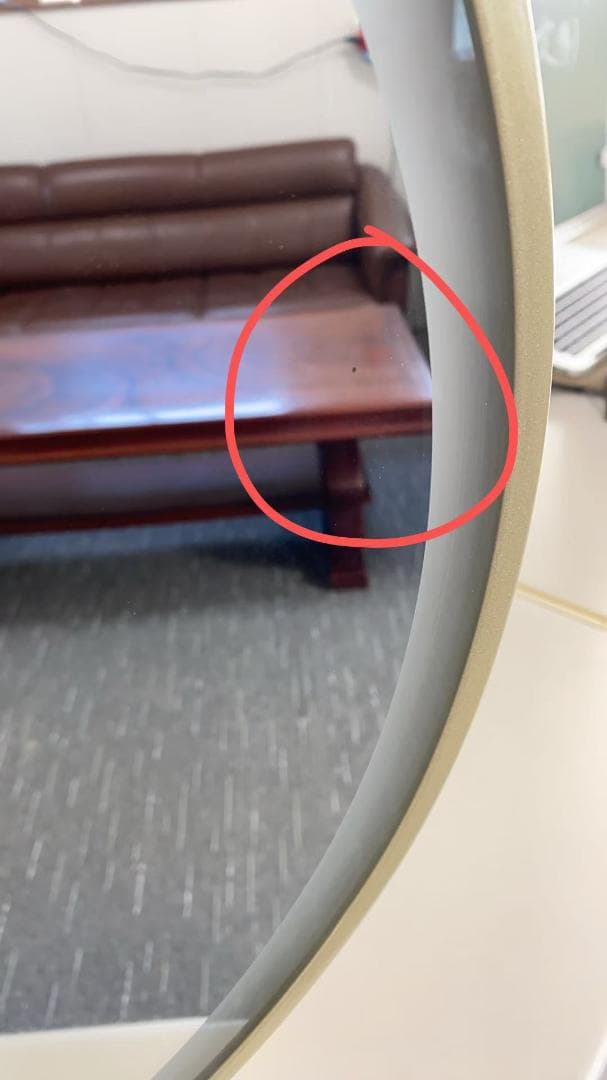 化粧台3点セット (机・鏡・椅子) 訳あり品写真をご確認J206-100-04