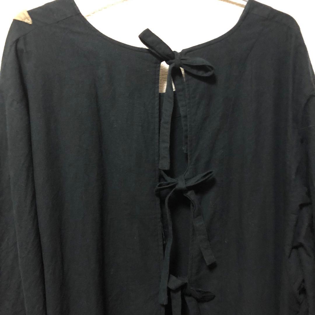 ポテチーノ/エプロン/さえら/ブラック