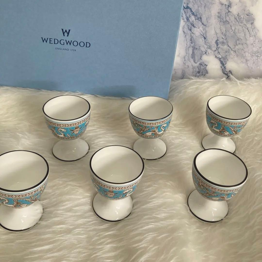 ウェッジウッド　フロレンティーンターコイズ エッグスタンド　6客