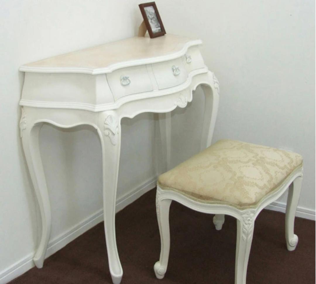 コンソールテーブル 引出収納付き ホワイト