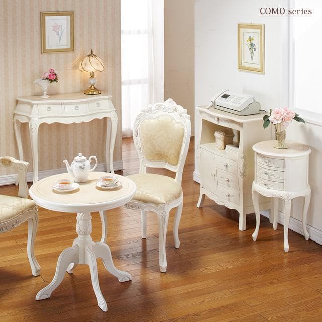 コンソールテーブル 引出収納付き ホワイト