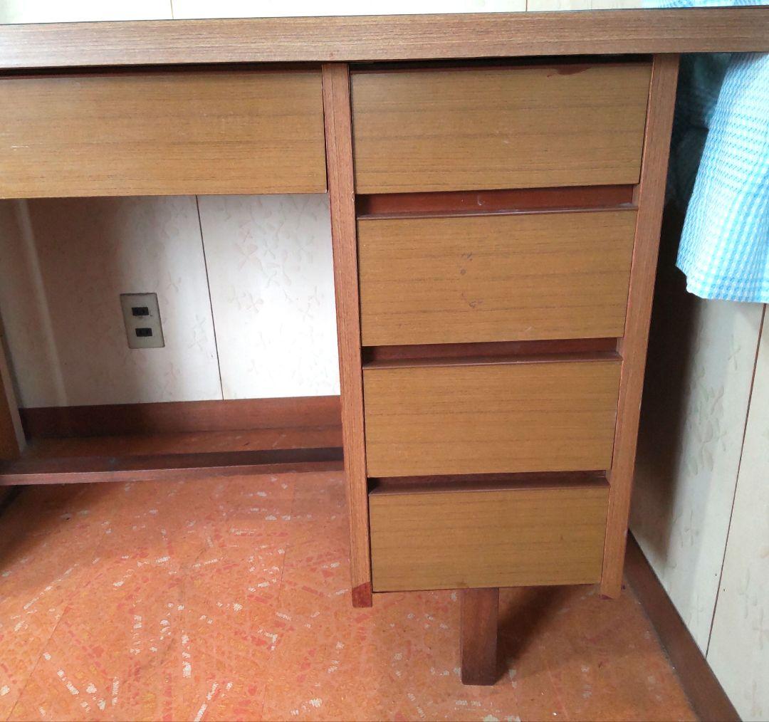 【送料込:たのメル便】学習机 片袖 事務机 昭和レトロ