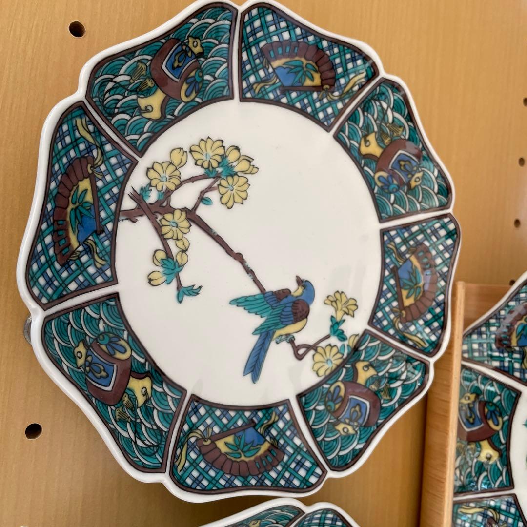 九谷仙春 5.5号皿揃（八角皿5枚セット）花鳥絵変り - メルカリ