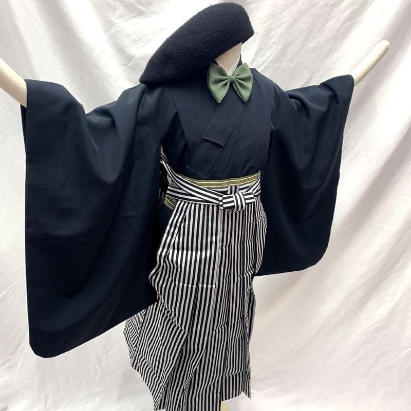 504ab60■七五三 六歳 七歳 男児 着物&袴&角帯 モダン■美品