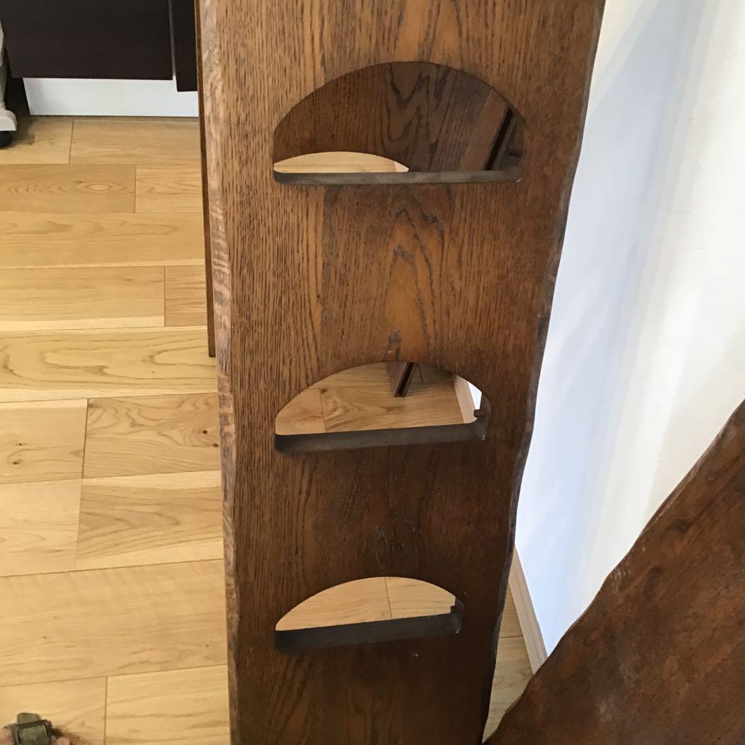 木製三角形ラック 3段 ブラウン