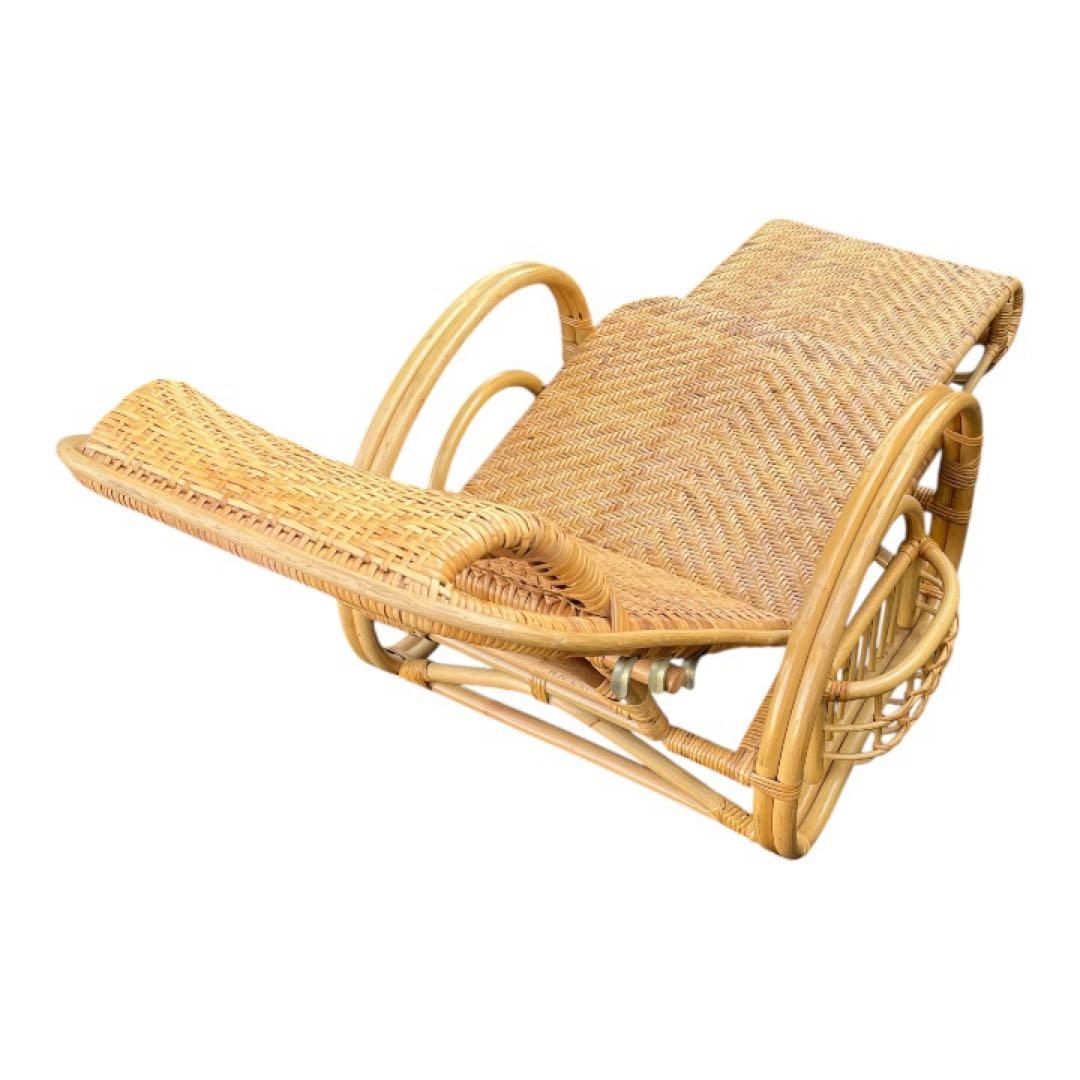 今枝商店 ラタン リクライニング チェア オットマン 籐 折りたたみ 籐家具 2