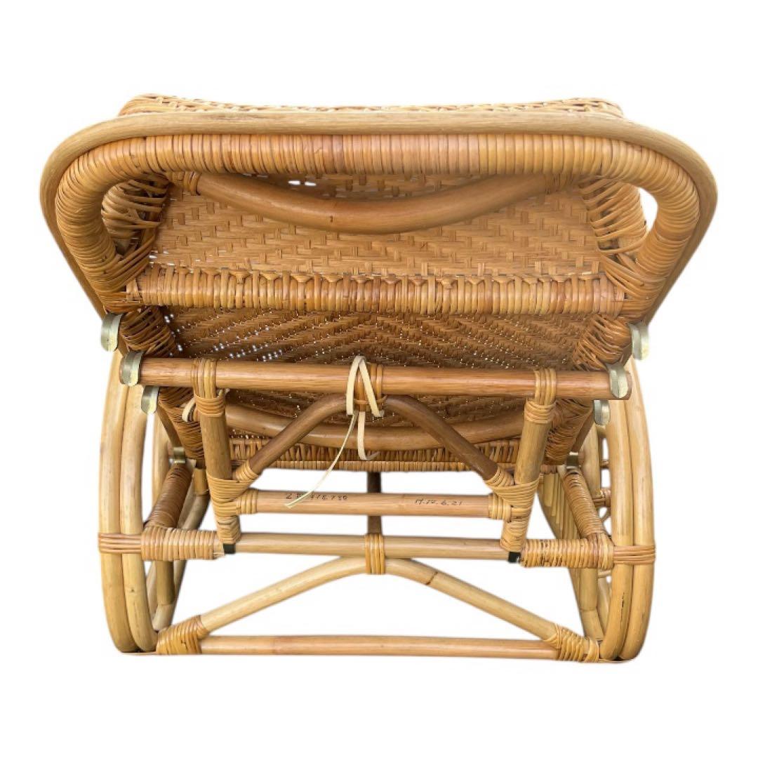 今枝商店 ラタン リクライニング チェア オットマン 籐 折りたたみ 籐家具 2