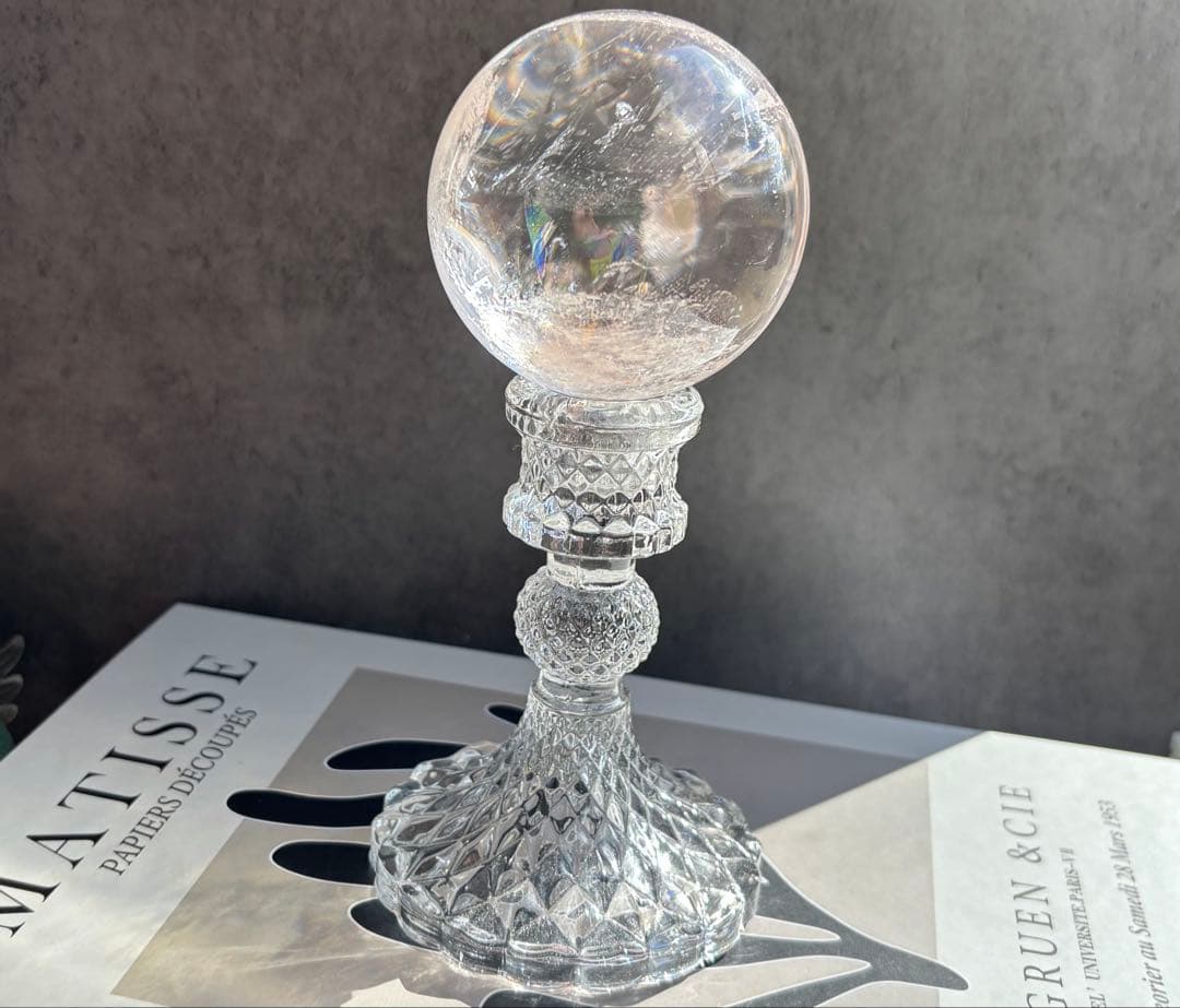 《ピンククリアクォーツ＊ピンクファイヤークォーツ大サイズスフィア》