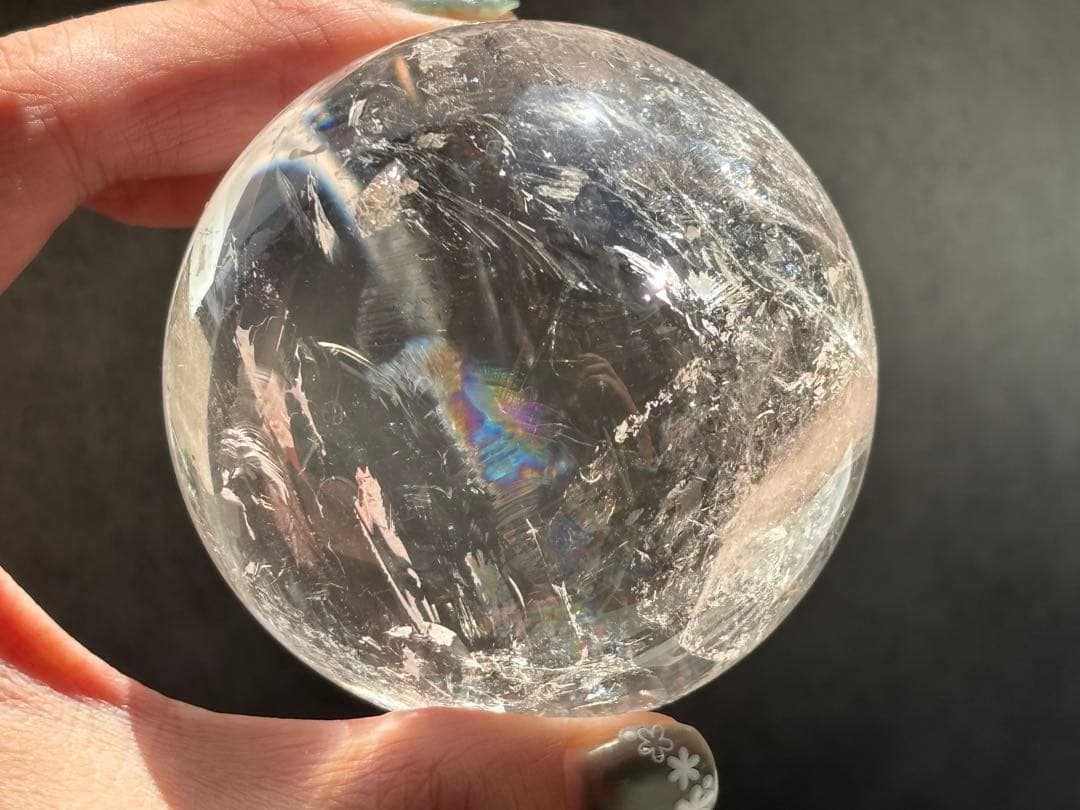 《ピンククリアクォーツ＊ピンクファイヤークォーツ大サイズスフィア》