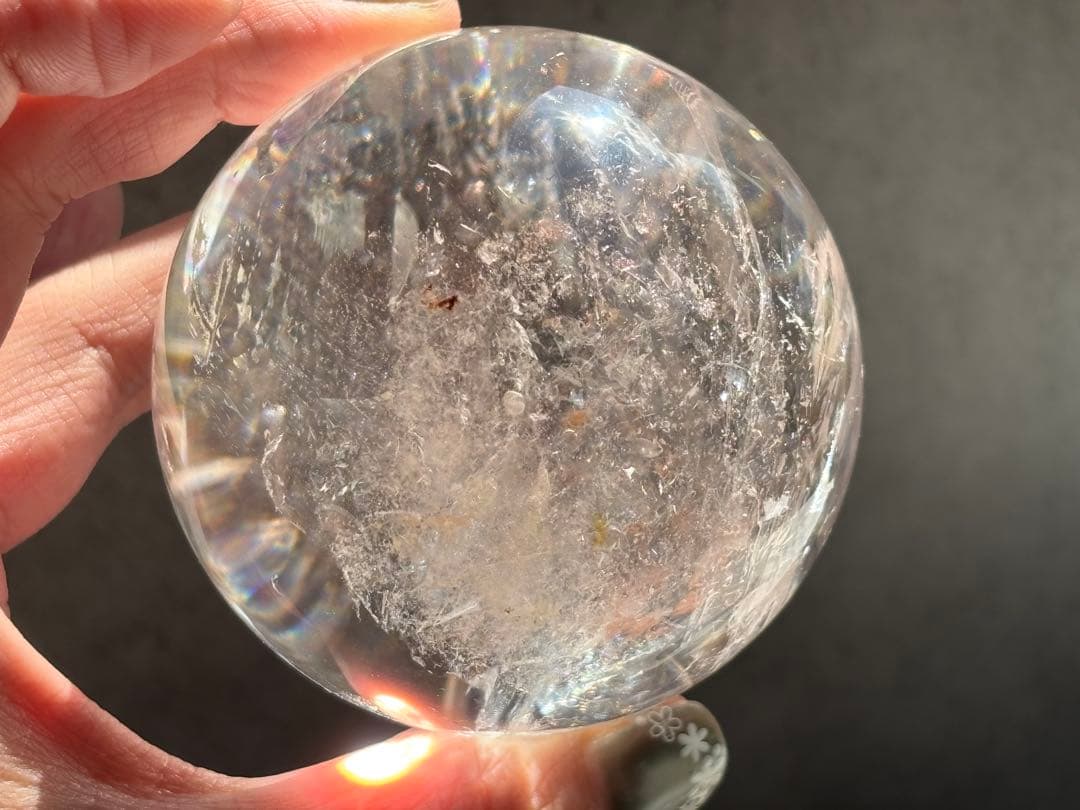 《ピンククリアクォーツ＊ピンクファイヤークォーツ大サイズスフィア》