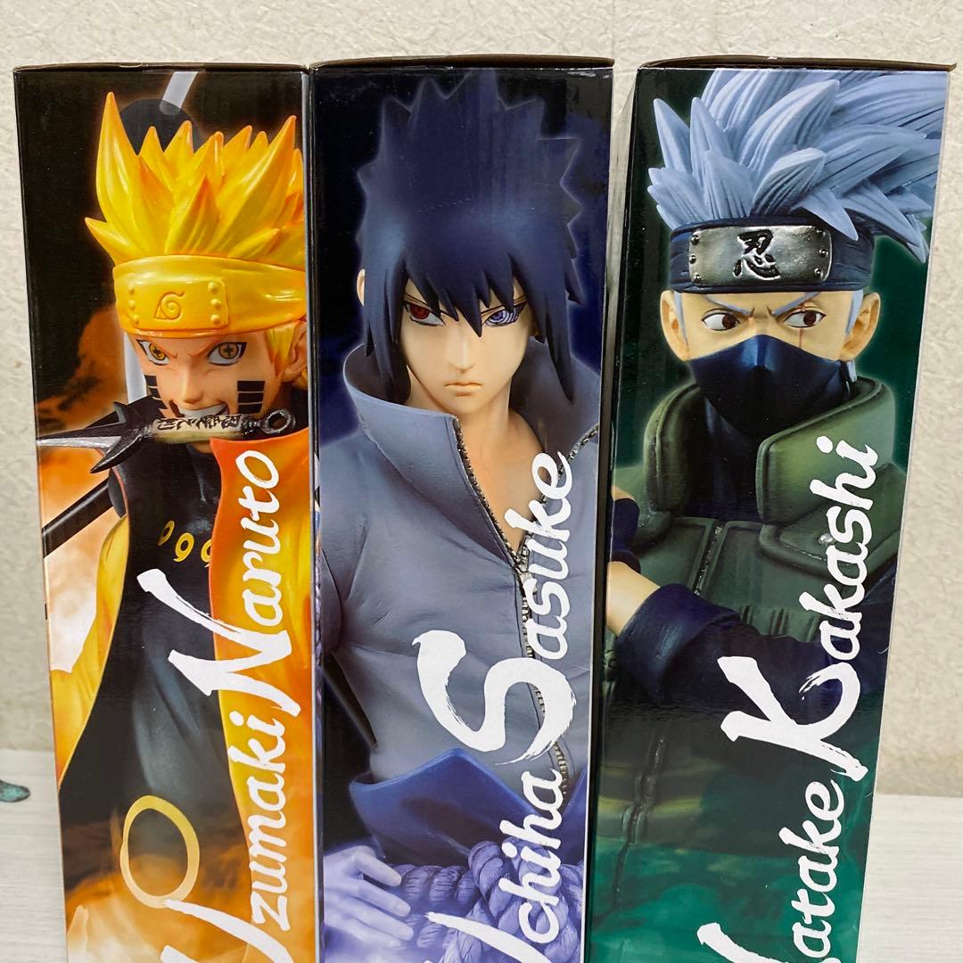 NARUTO一番くじ フィギュア3体セット ナルト ミナト カカシ(両目写輪眼