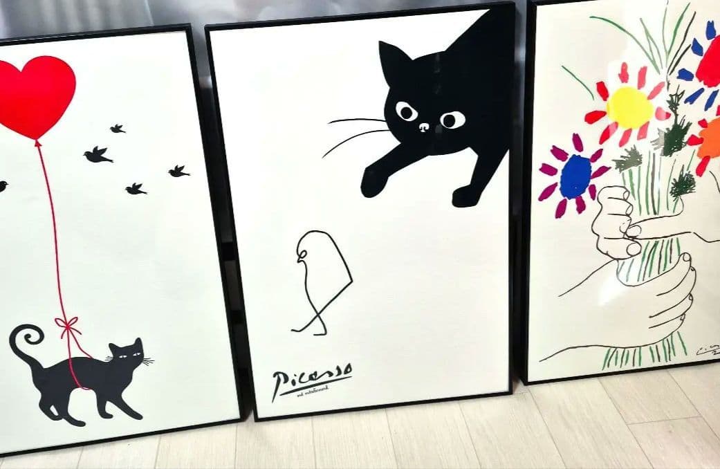 ピカソ風パネルアート作品3セット