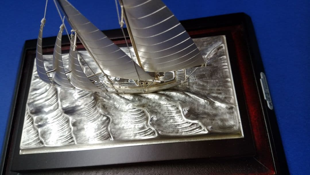 銀製　ヨット　武比古作