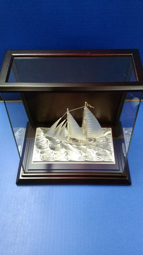 銀製　ヨット　武比古作