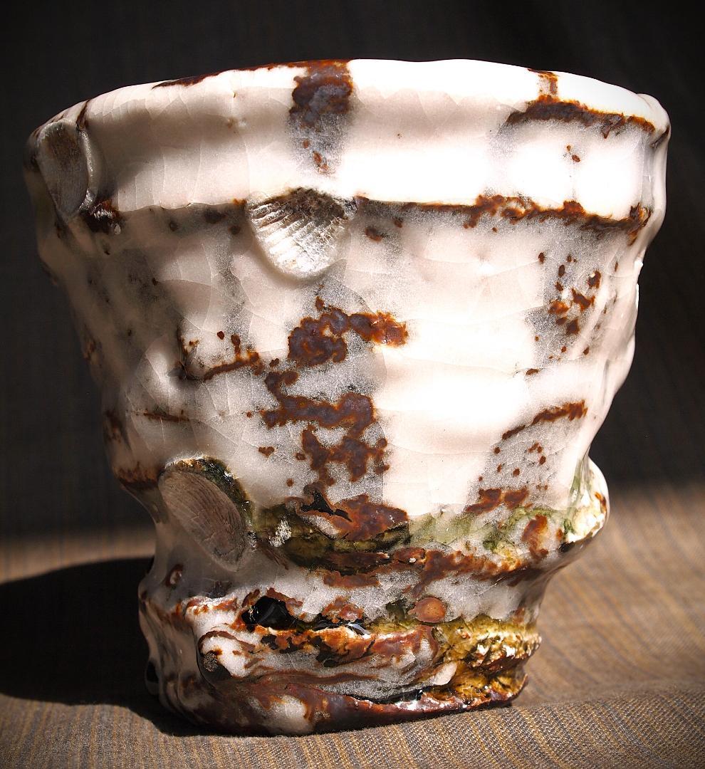 個展作品★村越琢磨【師：梅原武平】志野織部フリーカップA★ビードロ