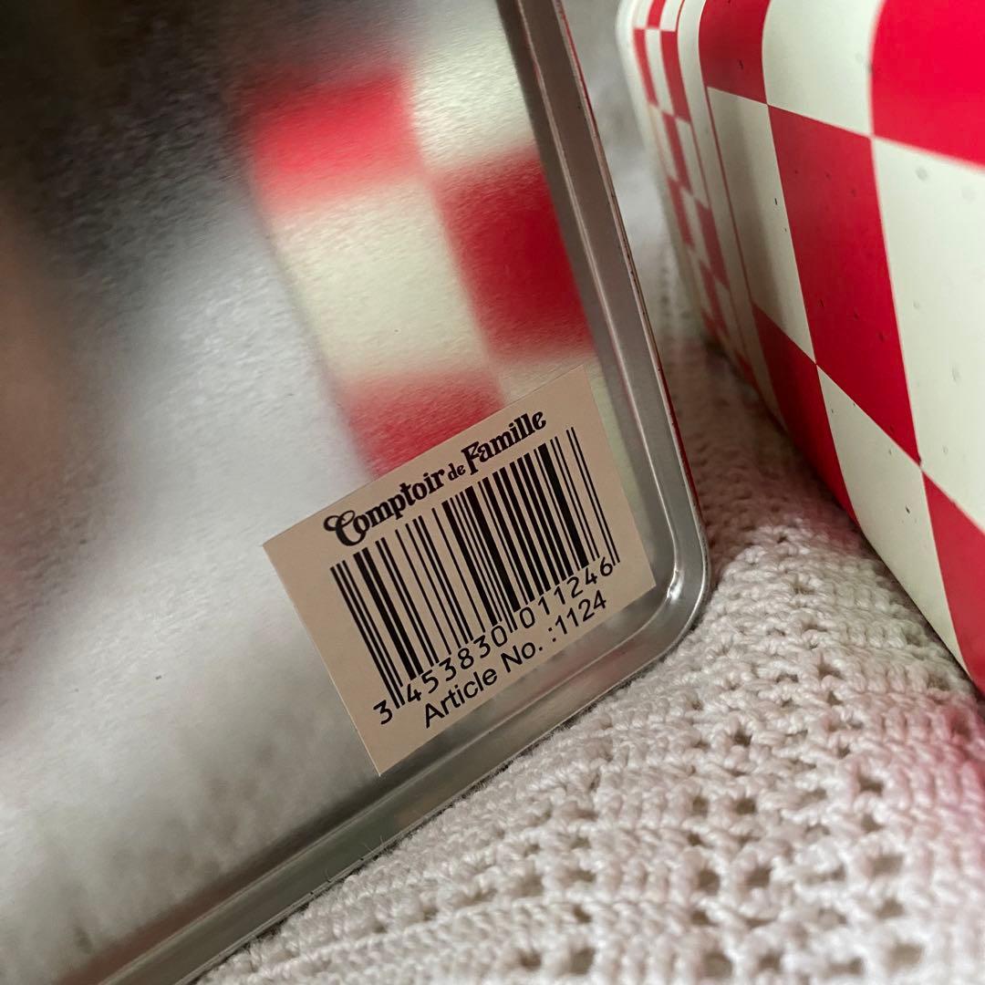 コントワール・ドゥ・ファミーユ　ティン 缶ダミエ キャニスター ４個セット