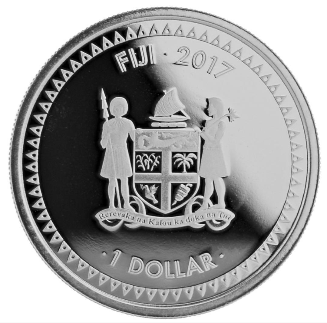 2017年 フィジー 北斎 神奈川沖浪裏 1oz シルバーコイン カプセル入り