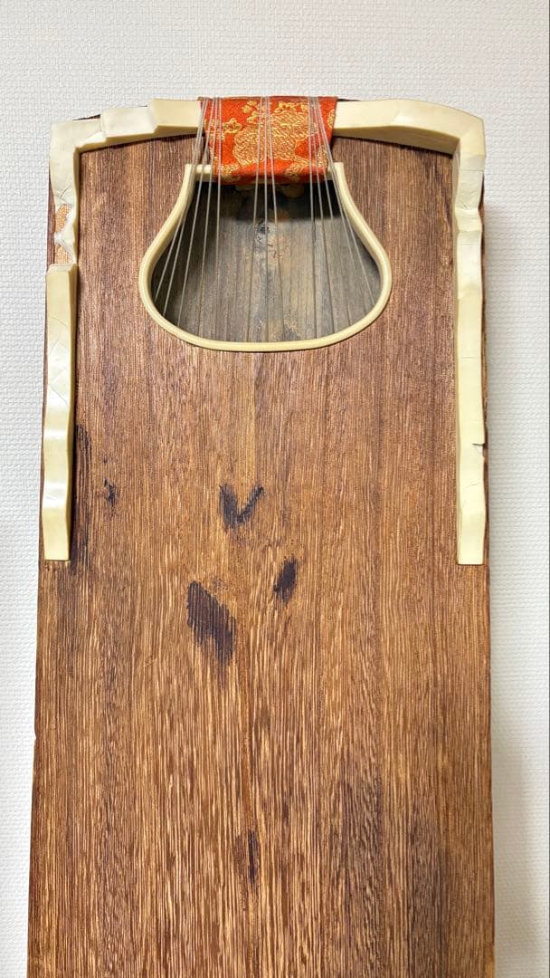 ☆中古品☆ 琴 13弦 箏 和楽器 すだれ彫り 十三弦 カバー