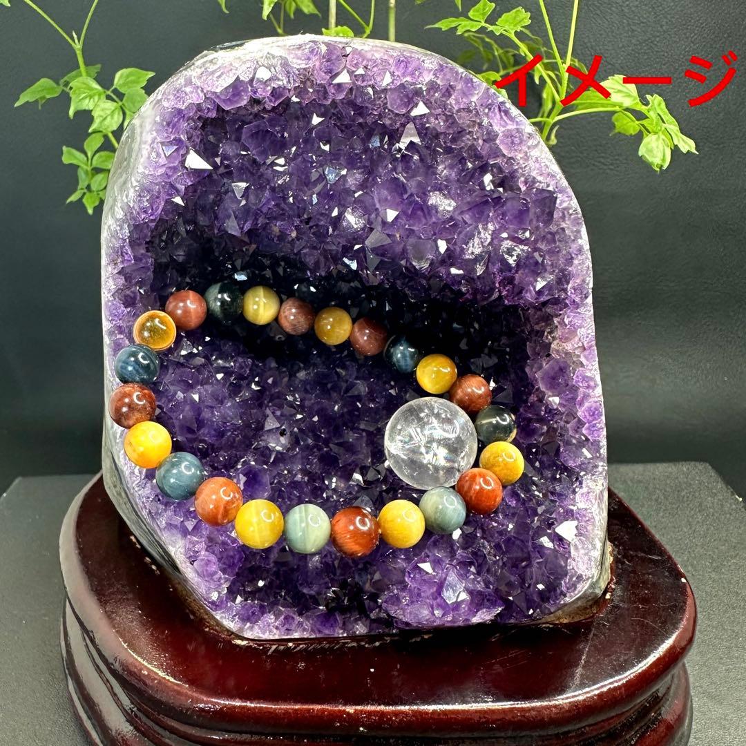 【金運】絶品❣️濃紫の煌めき☆アメジストドーム☆キラキラ☆パワーストーンA891