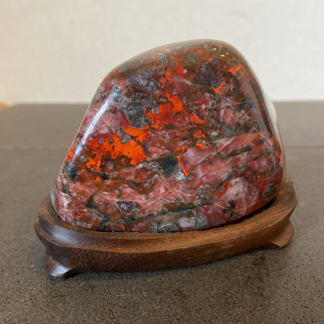 根尾谷の美石　メノウ孔雀　★鑑賞石　菊花石　孔雀石