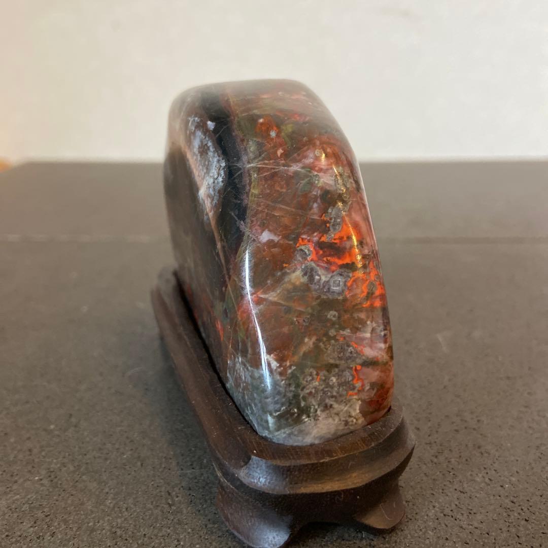 根尾谷の美石　メノウ孔雀　★鑑賞石　菊花石　孔雀石