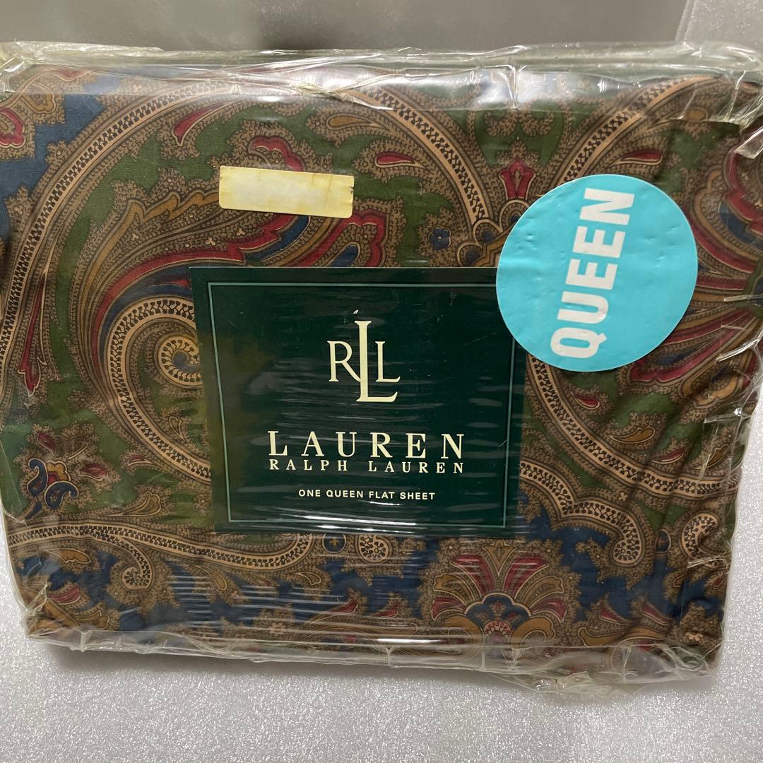 【新品未使用】Ralph Lauren クイーン フラットシーツ、枕カバーセット