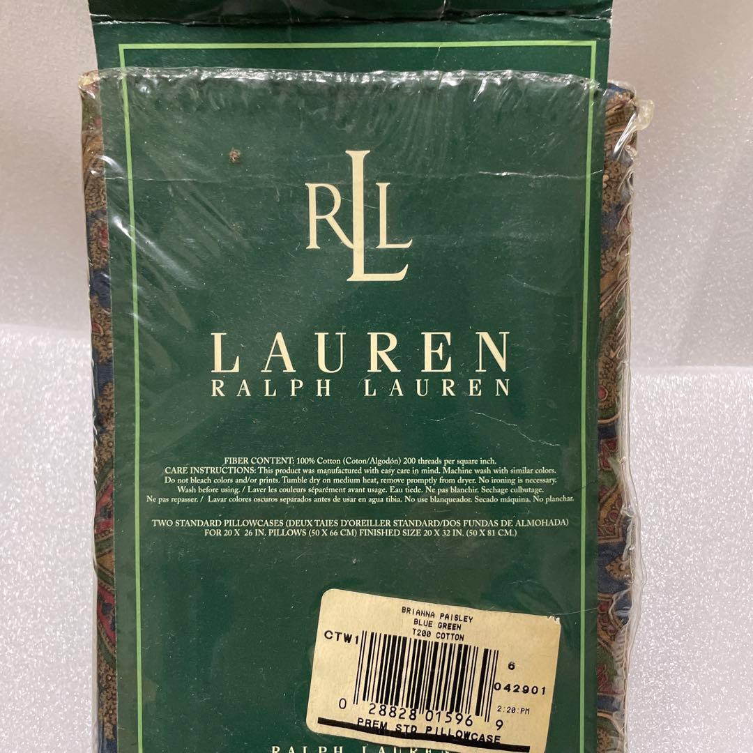 【新品未使用】Ralph Lauren クイーン フラットシーツ、枕カバーセット