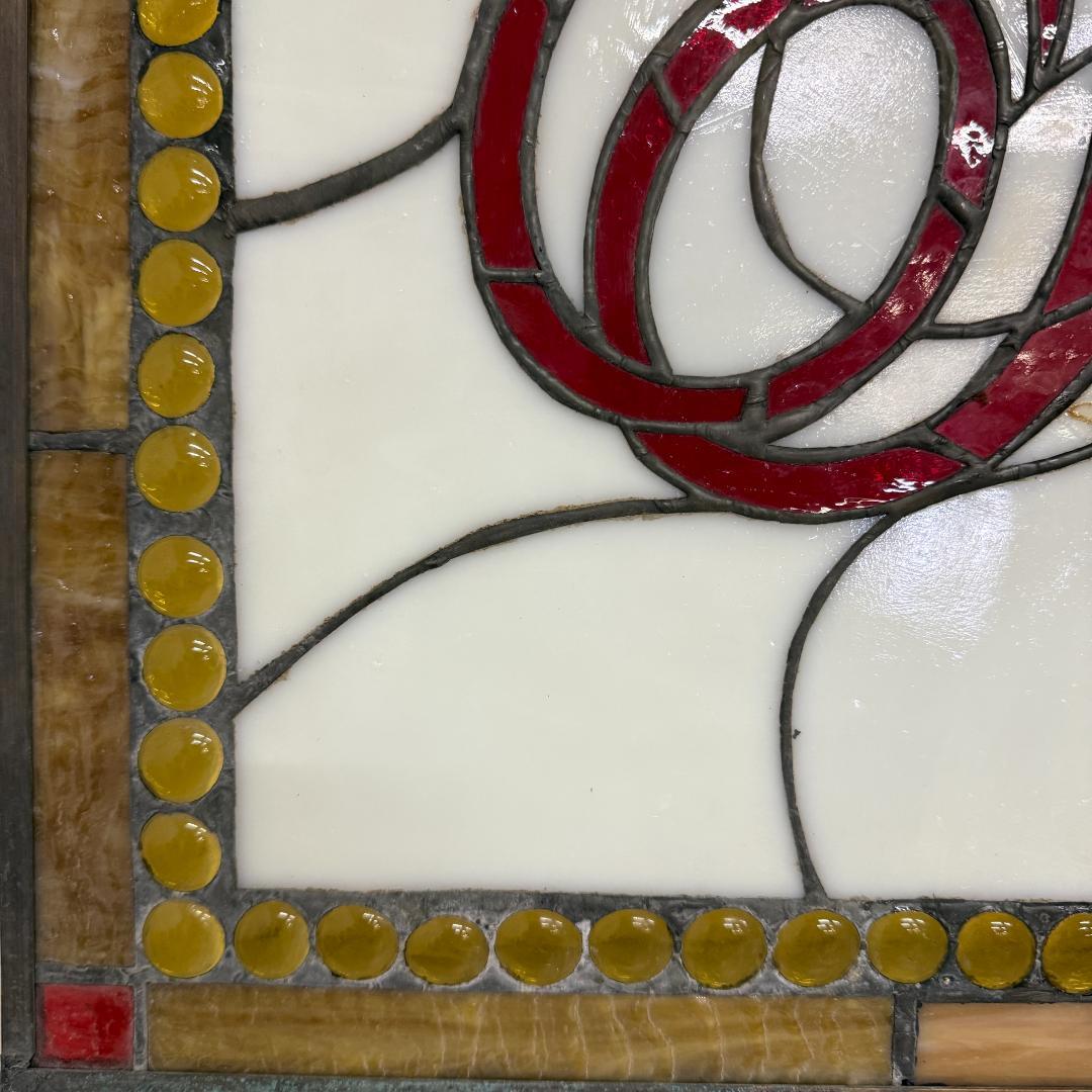 送料込み【希少】【幅67㎝】グレインベルト 特大ステンドグラス 看板