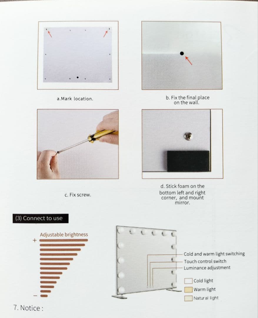 女優ミラー 　ハリウッドミラー　卓上鏡 　壁掛け鏡　USBポート付き