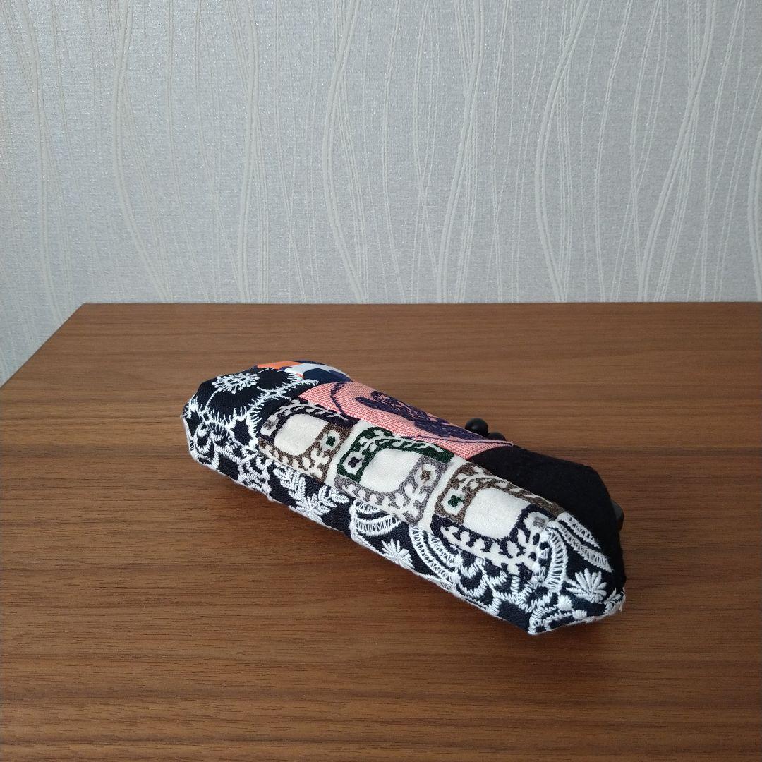 new❁ マットブラック口金 親子がま口財布 ☆ミナペルホネン ハンドメイド