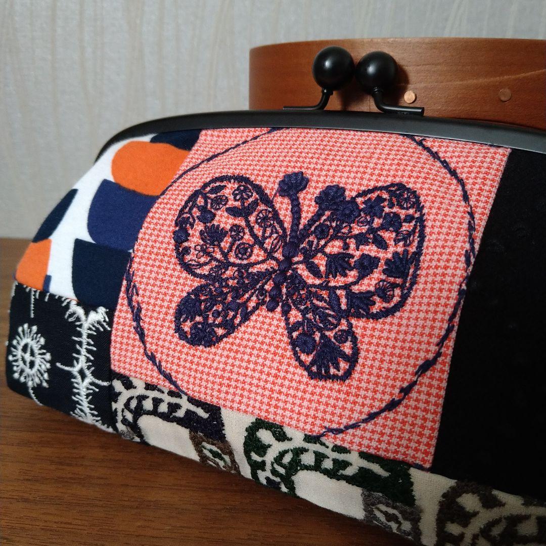 new❁ マットブラック口金 親子がま口財布 ☆ミナペルホネン ハンドメイド