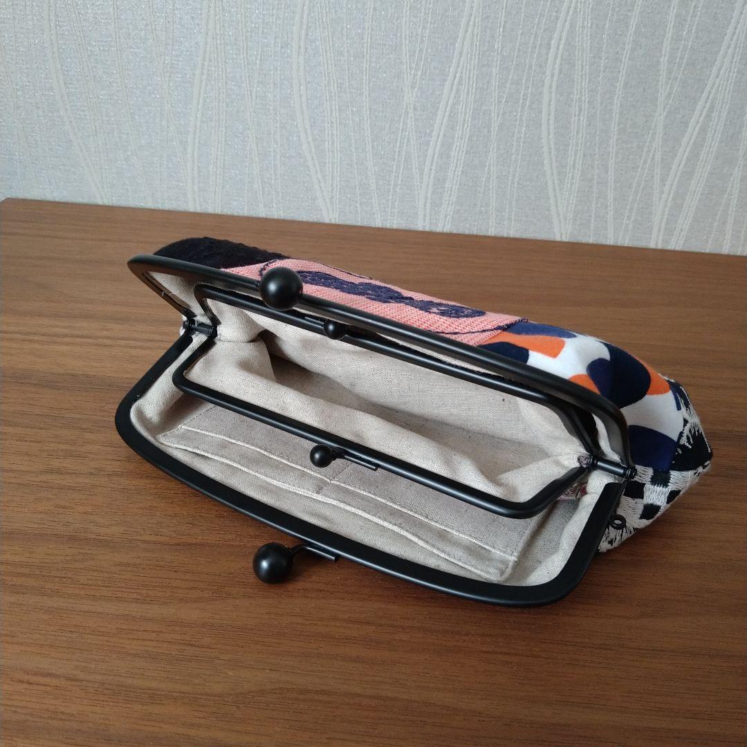 new❁ マットブラック口金 親子がま口財布 ☆ミナペルホネン ハンドメイド