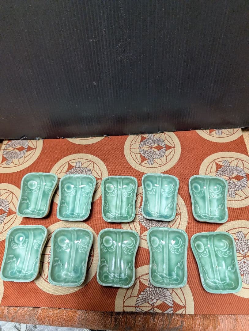 青磁三田陶器製豆皿 10個セット