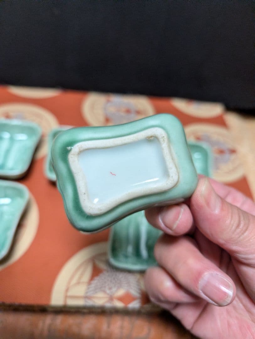 青磁三田陶器製豆皿 10個セット