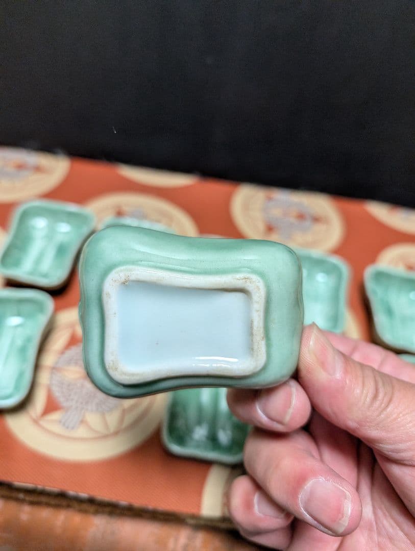 青磁三田陶器製豆皿 10個セット