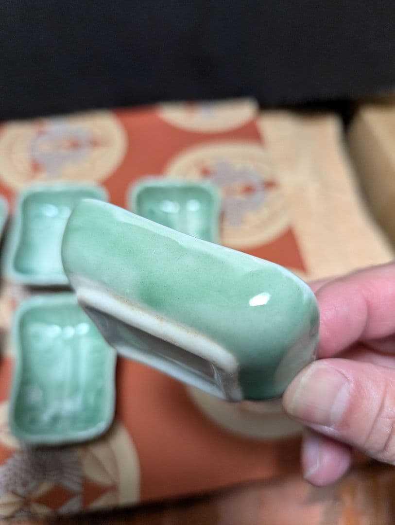 青磁三田陶器製豆皿 10個セット