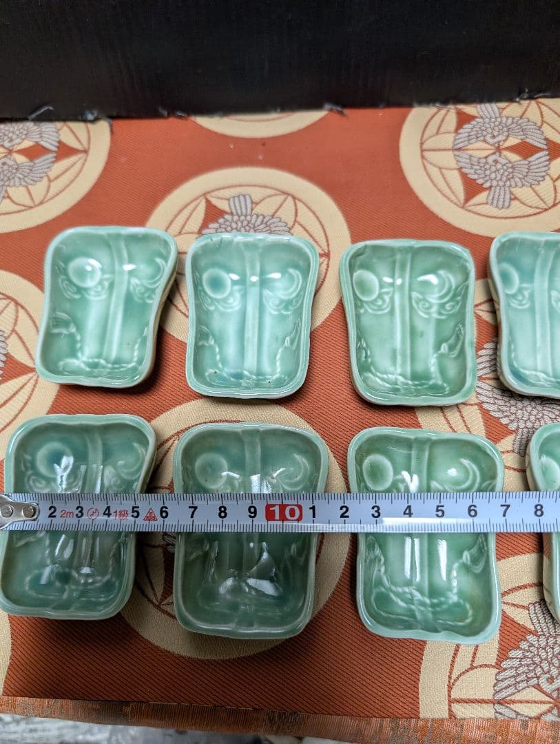 青磁三田陶器製豆皿 10個セット