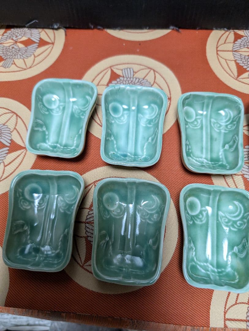 青磁三田陶器製豆皿 10個セット