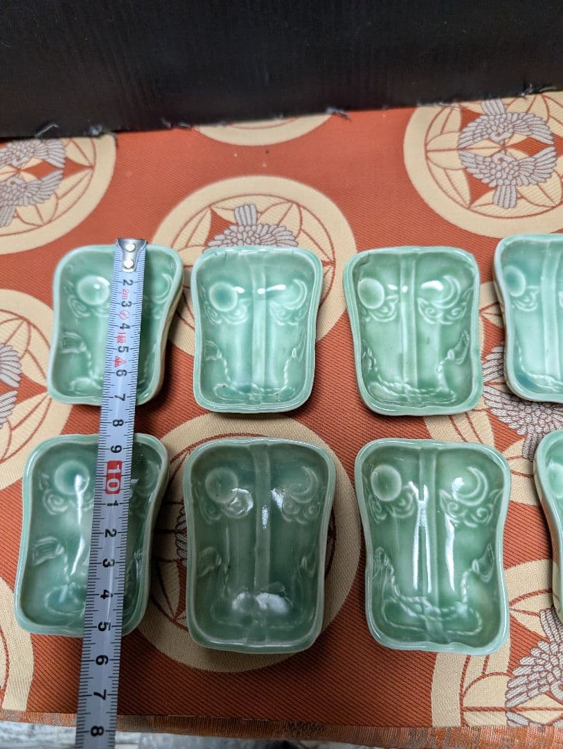 青磁三田陶器製豆皿 10個セット