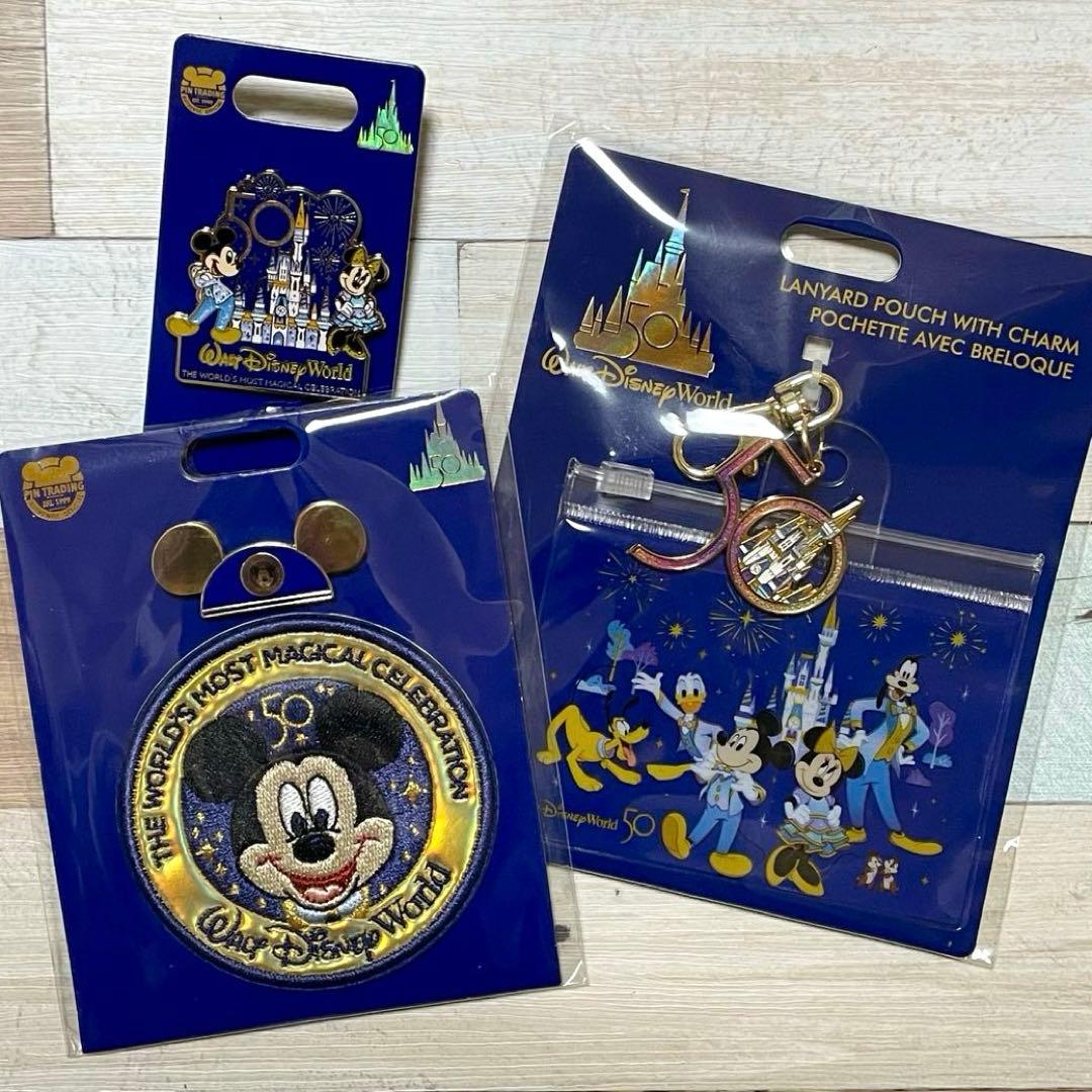 ディズニーワールド WDW限定☆50周年。ミッキー♡ミニー。ピンバッジ