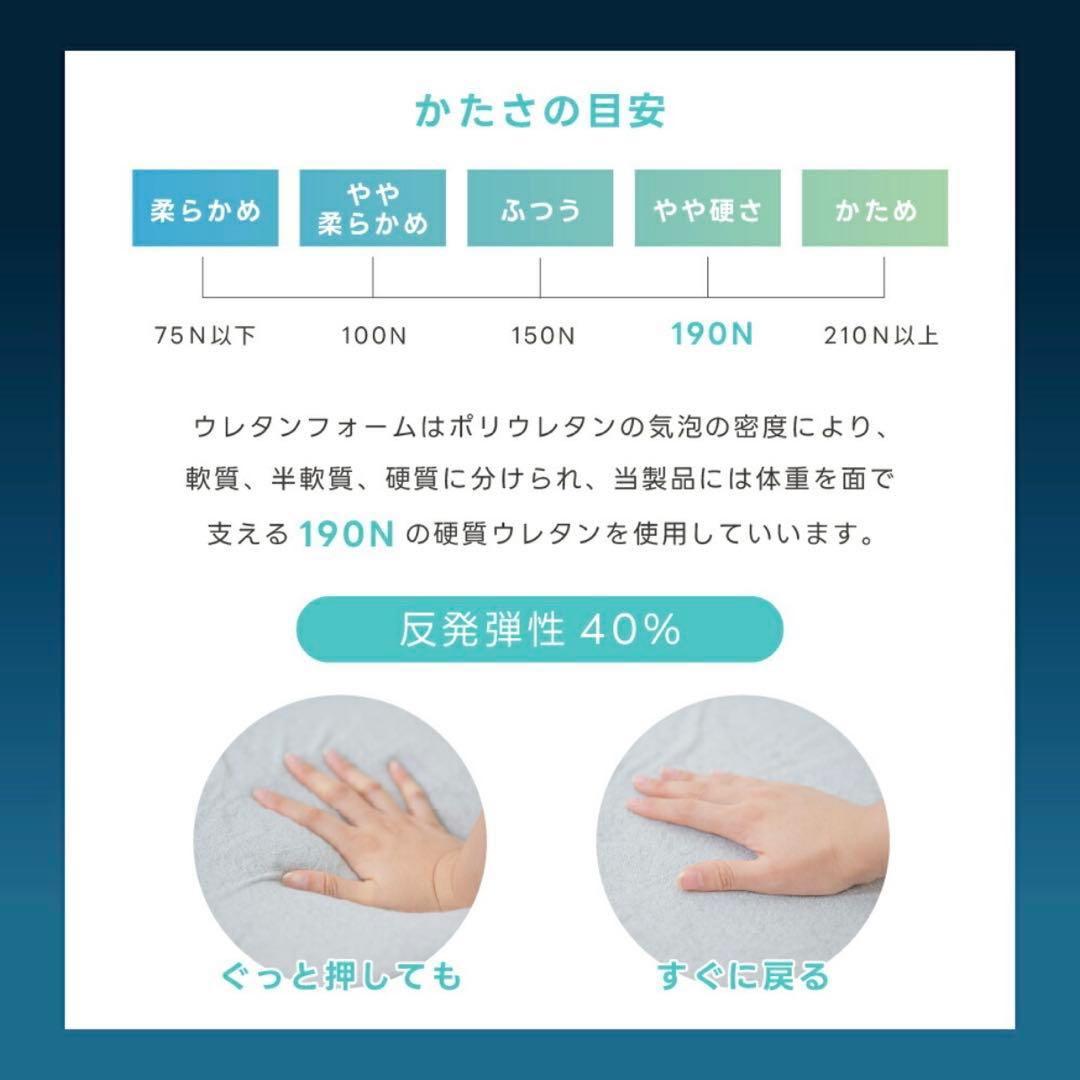 三つ折り マットレス 高反発 厚さ10cm 折りたたみ シングル グレー ベッド