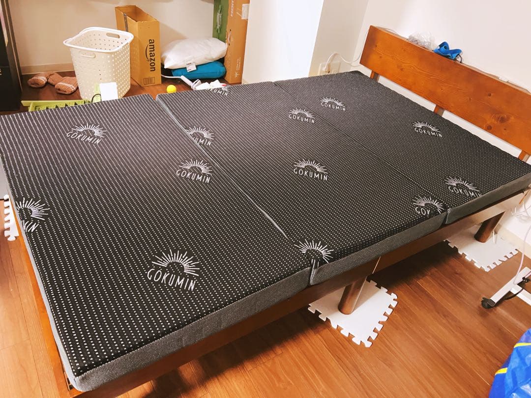 GOKUMIN セミダブルマットレス 10cm ブラック【直接引き取り限定】
