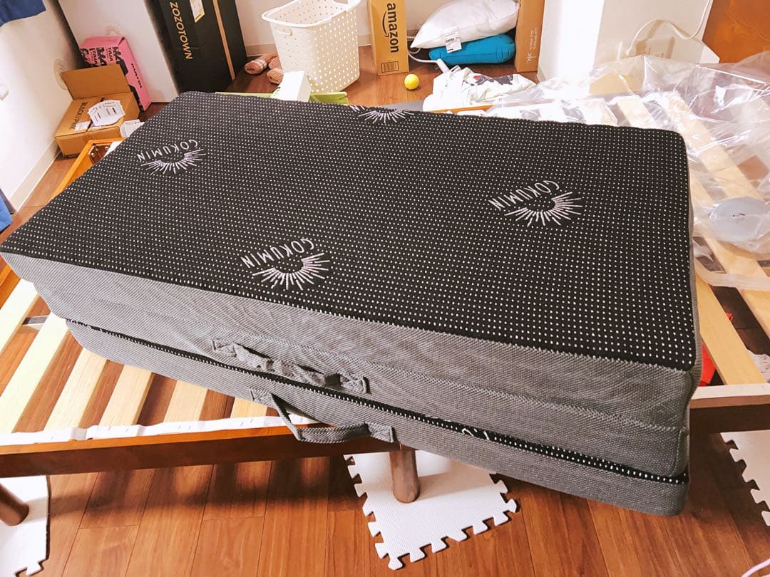 GOKUMIN セミダブルマットレス 10cm ブラック【直接引き取り限定】