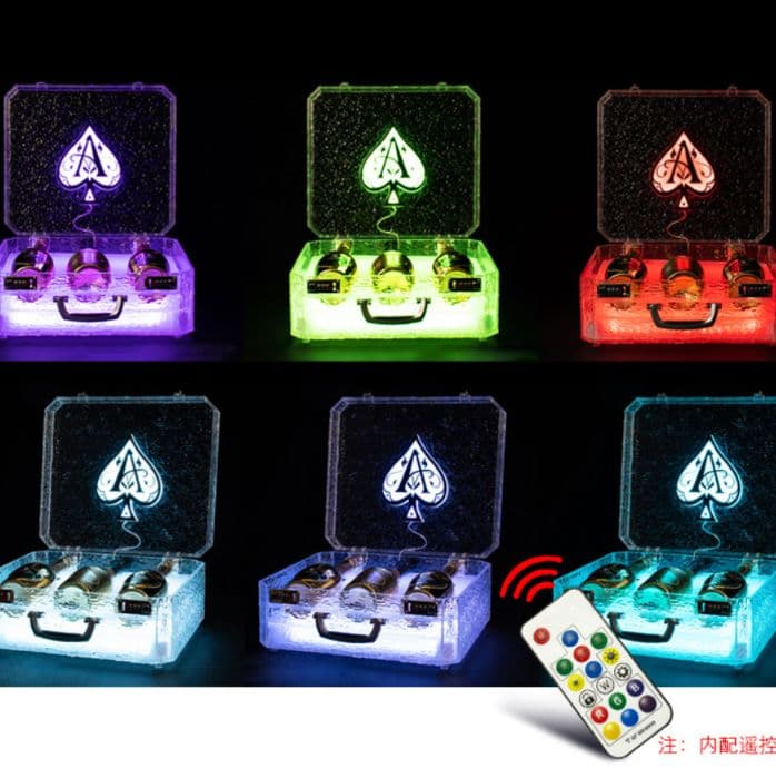 ボトルケース　LED　バレンタイン　アタッシュケース ディスプレイ シャンパン