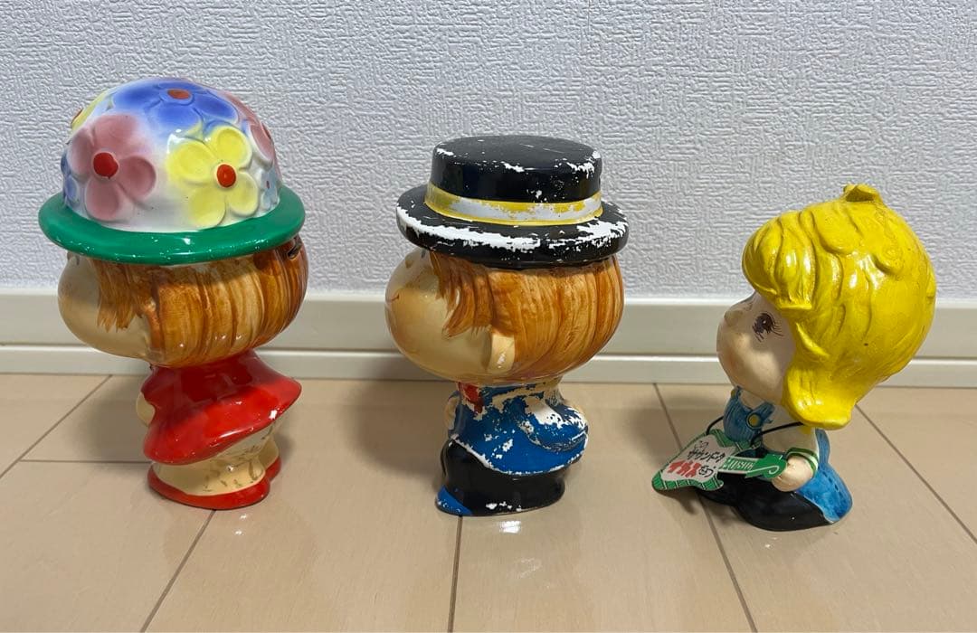 水森亜土　陶器　貯金箱　希少　3点セット