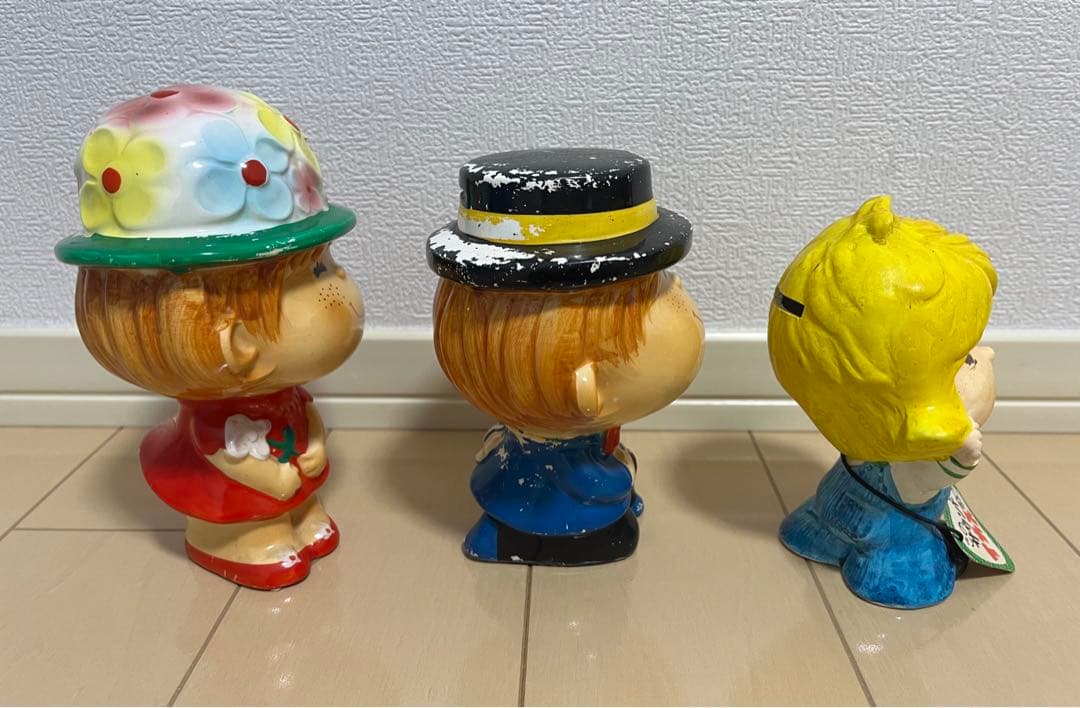 水森亜土　陶器　貯金箱　希少　3点セット