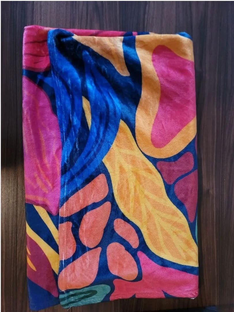 カラフル　花柄　ブランケット　毛布　大判