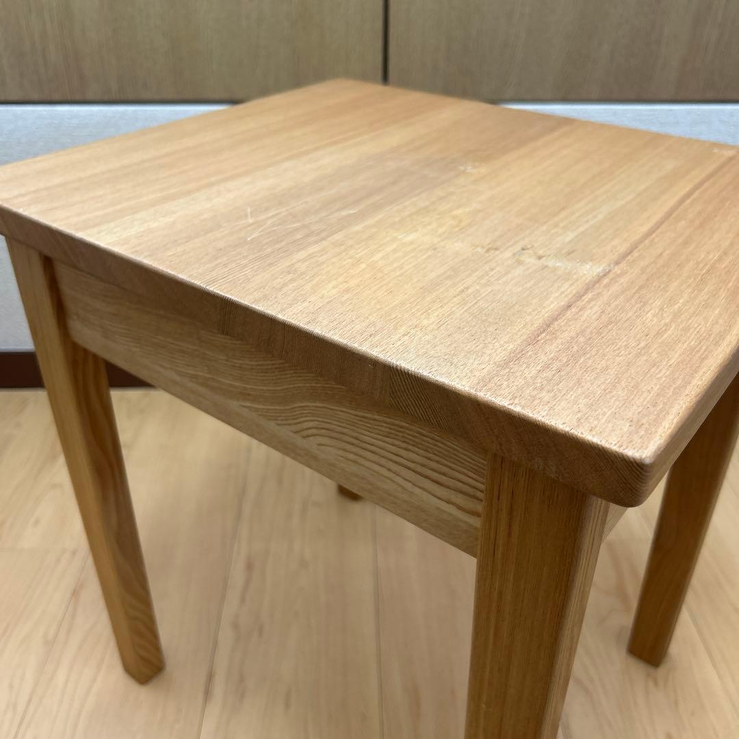 【無印良品】木製サイドテーブル 引き出し付き（廃盤品）