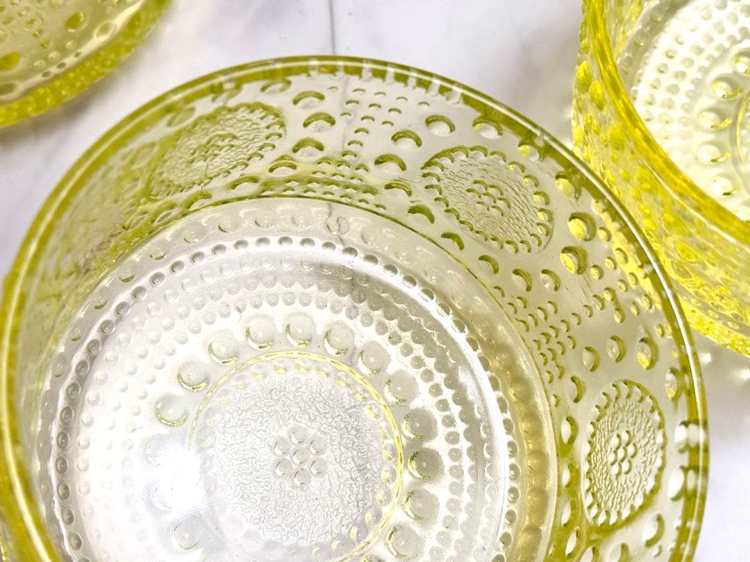 リーヒマエンラシ グラッポニア/ボウルΦ9cm 4つウランガラス