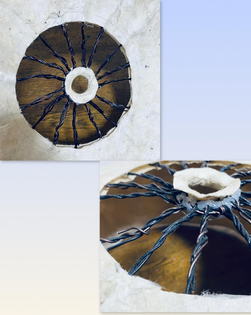 作家物 和紙 大型ランプシェード｜一点物 照明